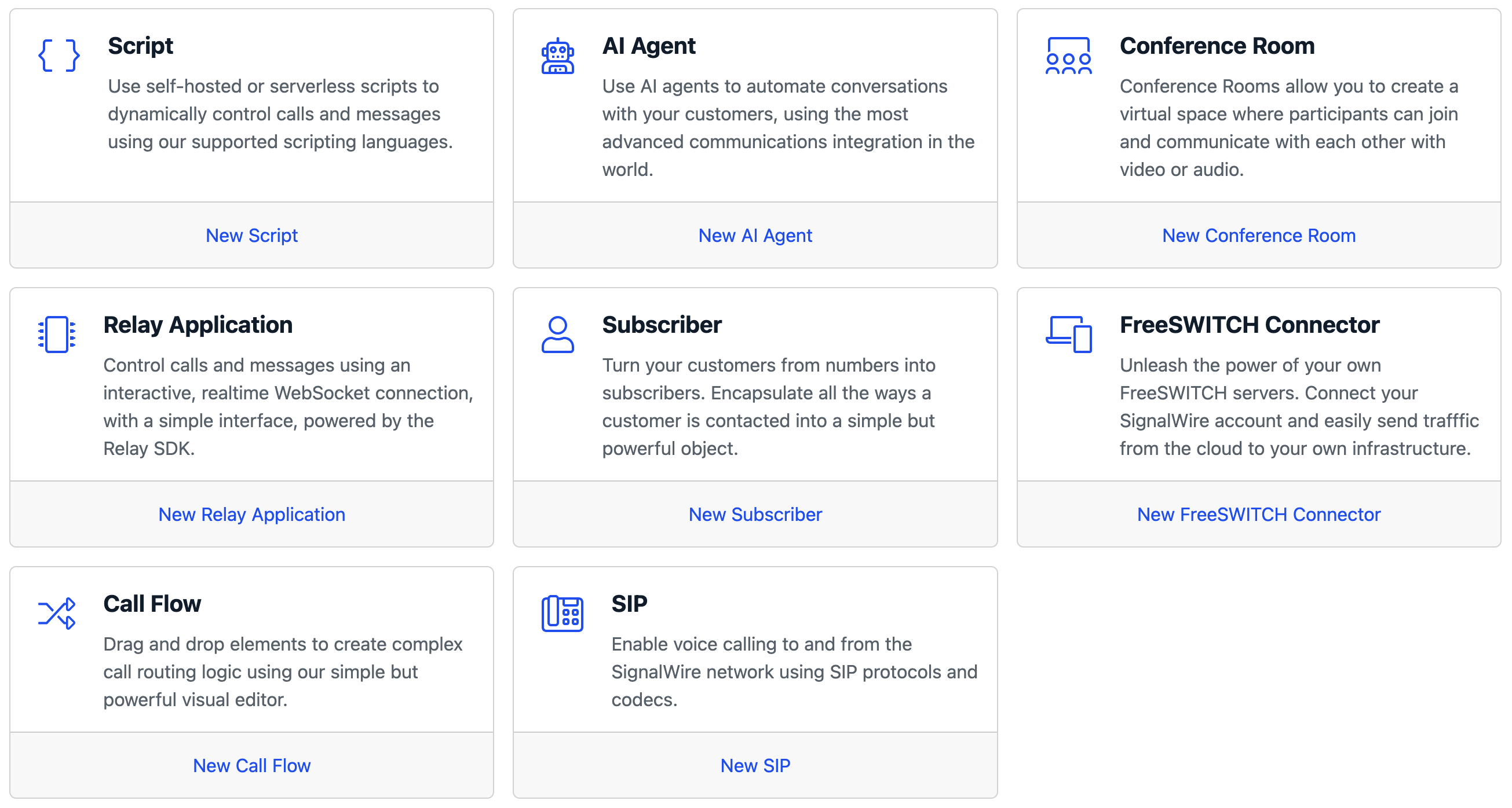 Select a Resource in the Signalwire Dashboard.