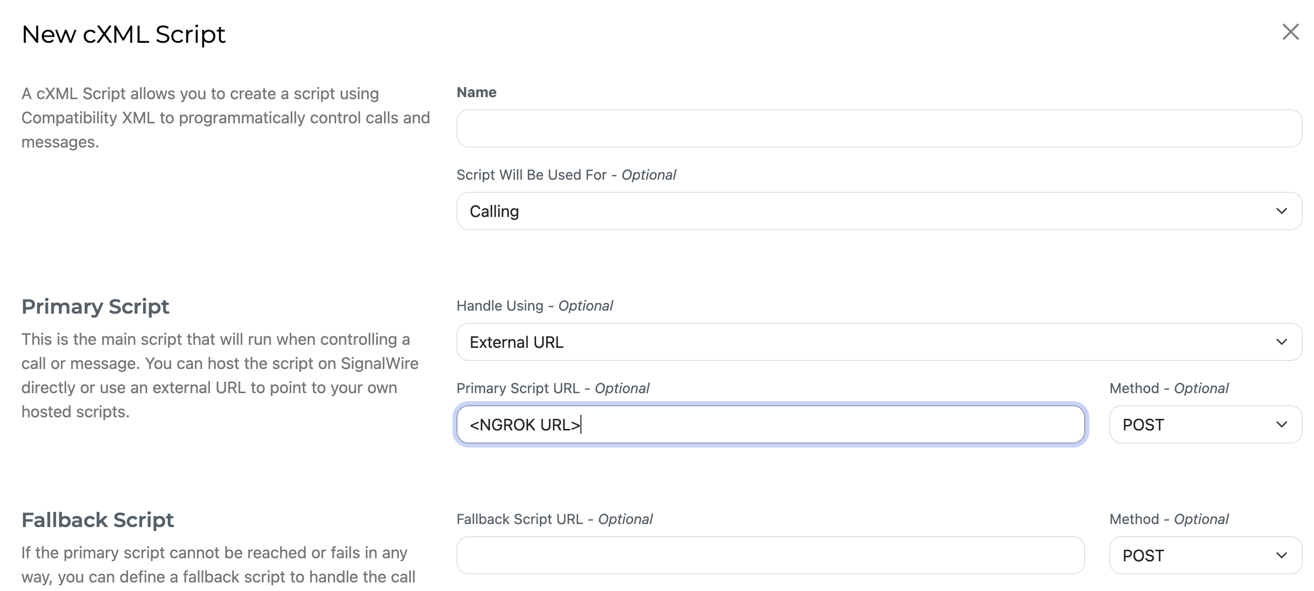 Phone number settings